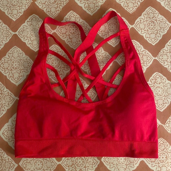 Victoria's Secret Other - Victoria’s Secret Red padded sports bra sz Small